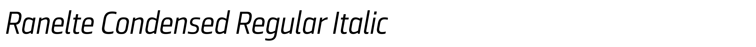 Ranelte Condensed Regular Italic